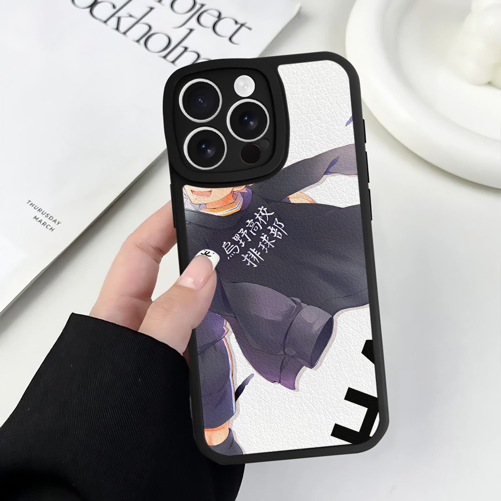 （画像用） ハイキュー!! Haikyu!! 【iPhone 16シリーズ対応】シリコンスマホケース（レザー調） 材質：シリコン